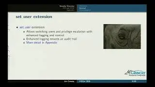 Joe Conway: Securing PostgreSQL -- PGCon 2018