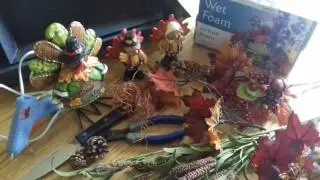 Decorations For All Seasons   Fall Turkey Centerpiece Arrangement