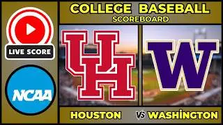 🔴 LIVE: Washington vs Houston | NCAA Baseball Scoreboard | Feb 15 | Opening Weekend Series Finale