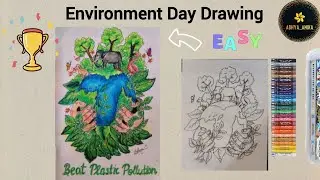 Environment Day Poster Drawing2025 / Save Nature SaveEnvironment Chart Project Making