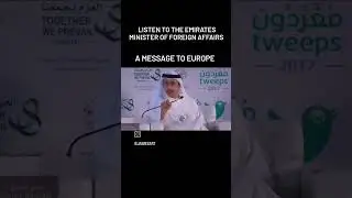 THE EMIRATES MINISTER OF FOREIGN AFFAIRS WARNS EUROPE AGAINST RADICALS