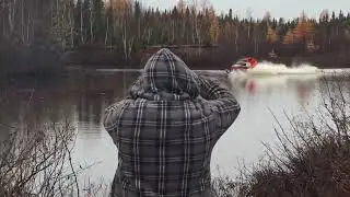 🔥 Water Skipping Sled &ndash; Bombardier Cote-Nord Rivi&egrave;re-Pentec&ocirc;te | Extreme Snowmobile Watercross!