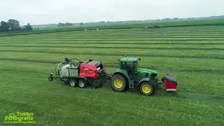 Noordenbos aan het ronde balen persen en opruimen
