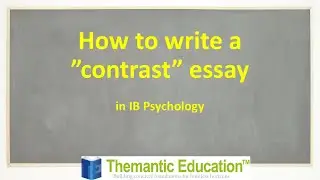 How to write a contrast essay