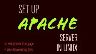 learn to set up apache web server