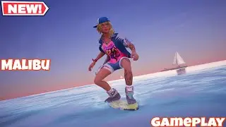 Fortnite Malibu Skin Gameplay Solo Squads Win (4K 240FPS PC) Shaka Surfin Starter Pack Full Showcase