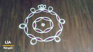 Easy & Simple Kolam / Daily Rangoli / Mugulu / aadi pounami/ Mandana / Alpana/ aadi masa kolam