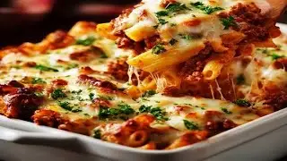 Creamy Baked Pasta with Ground Beef 🍝 | Cheesy Oven Pasta Recipe | Viral Comfort Food 2025