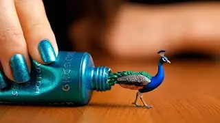 Most Relaxing ASMR Transformations ✨ Paint Tubes Turning Into Animals 🦚🐊🐆 #ASMR #satisfying #aiasmr