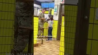 Kids respect soldiers #fyp #funny#tiktok#fyp#soldier #hero#respect