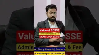 Value of BOSSE (Sikkim open Board) Board of open schooling & Skill Education #bosse #sikkimopenboard