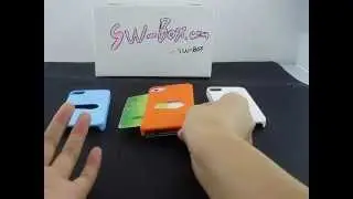 Vancode Matte Card Holder Cover Case for iPhone 4S - Orange