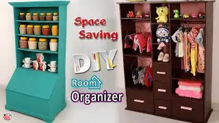 Space Saving!!.. DIY Room Organizer | Cardboard Crafts | DIY Projects
