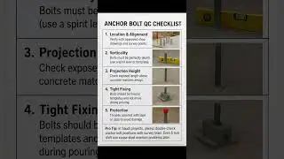 Civil Engineering Basic Knowledge | Anchor Bolt #QC #Checklist | #Shorts