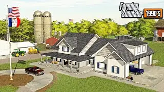 BUILDING NEW $400,000 FARM HOUSE! (DEMOLITION & BUILD) | FARMING SIMULATOR 1990's