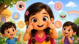 My Little Eyes &ndash; Fun Gujarati Kids Poem | Body Parts Song for Children