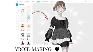Balletcore Vroid making | Vroid Studio timelapse /Part  2/ Clothes