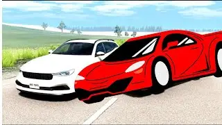 high speed Car driving @beamNGfx-m6 Crash road side #beamngdriver #beamngcrash #beamngcrashes