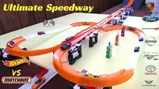 Hot Wheels Ultimate Speedway vs Matchbox Sports Cars tournament race