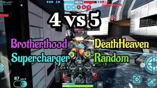 Robot Warfare - 4v5 - Brotherhood + Supercharger vs DeathHeaven Neo + Veresch + Random