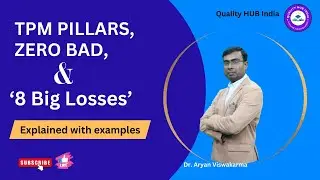 TPM Pillars, Zero BAD and 8 Big Losses | Explained with Examples |