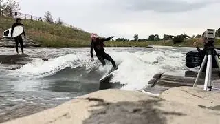 River surfing RRP on the Lib Tech Hydro Snapper 4'5