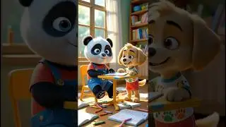 ✏️💡 Do Your Own Homework 🐼|Moral Story for Kids  #youtube #viral #trending #shorts #shortvideo