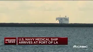 U.S. Navy medical ship arrives in the Port of Los Angeles