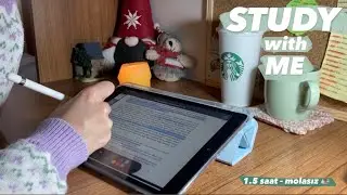 STUDY WITH ME • 1.5 hrs | Benimle Çalış | Hukuk Öğrencisiyle 1.5 Saat Çalışın! (molasız~ortam sesi)