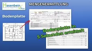 Mengenermittlung - Bodenplatte in 5 Sekunden berechnen - mit HasenbeinPlus!