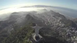 Drone flight over the Christ the Redeemer