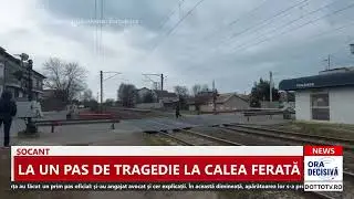 La un pas de tragedie la calea ferată! Un bărbat a fost la un pas să fie strivit de un tren