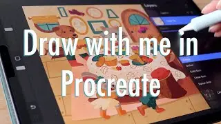 Draw with Me in Procreate | Relaxing Speed Painting | Bonjordyn