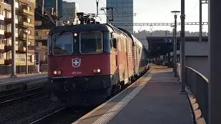 SBB Re 420 225 + SBB Re 420 213 mit einem Doppelstockzug bei der Ausfahrt in Z&uuml;rich Oerlikon.