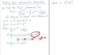 Taylor polynomial calculation shortcuts - example 2