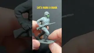 Army men Germans into GI Joe COBRA Troopers: How to make a mask for your army men with Green Stuff
