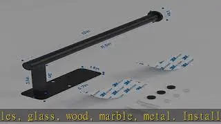 ASTOFLI Paper Towel Holder Under Cabinet, Self Adhesive and Drilling Paper Towel Holder Wall Mount,