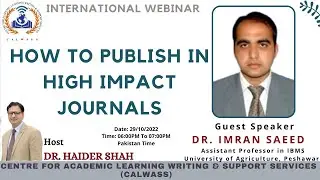 How To Publish In High Impact Journals!
