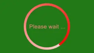 loading bar circle - green screen effect