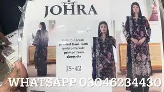 #Johra luxury front Emb with Emb lawn Duptta #summercollection #lawn 