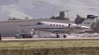 4K N702SS Cessna 650 Citation III Landing Hollister KCVH