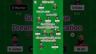 TATA IPL 2023:- CSK vs DC | Dream11 predication | Today best playing 11 teams | Match 55th #shorts