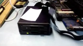 Trump card and Dual floppy drive set testing on a Sinclair QL