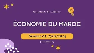 Économie du Maroc S3 séance 3