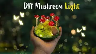 DIY Glowing Mushroom Lamp🍄✨| DIY Fairy Garden✨