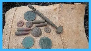 Detecting a lost Victorian footpath - Military buttons and coins!