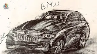BWM car drawing easy step by step by 12 years old