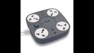 #ADDMAXExtensionCord with 6 socket Outlet with 2USB Charging Port, Multi Plug #ExtensionBoard