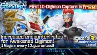 Digimon Links - 2nd Anniversary Capture!!! THIS IS THE BEST BANNER EVER!!!! SUPER HYPED!