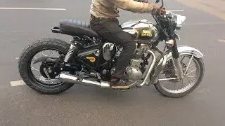 Более широкая шина Royal Enfield с удлинённым маятником | Classic 500 Brat/Scrambler